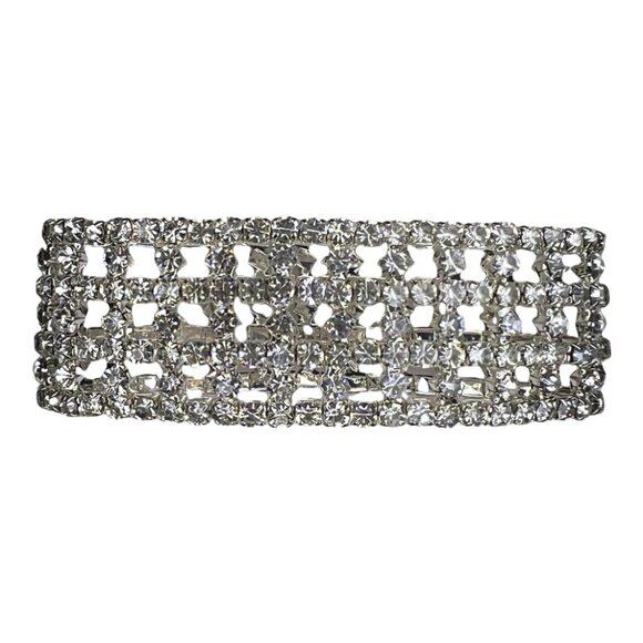 🚨CLEARANCE! Cubic Zirconia Stretchy Seven Row Bracelet Bangle - Stainless Steel - Picture 2 of 3